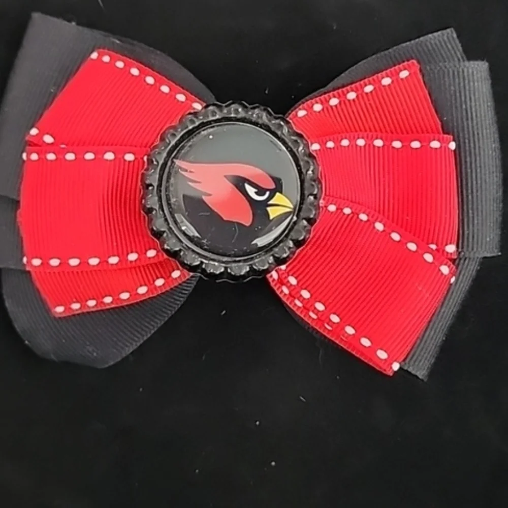 Set Of 3 New Handmade  Arizona Cardinals Football Hair Clips